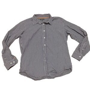 Fossil‎ Men's XL Classic Fit Gingham Long Sleeve Button Up Shirt Purple White